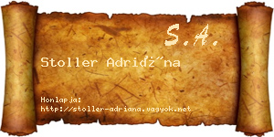 Stoller Adriána névjegykártya